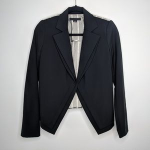 Alexander Wang Black Double Lapel Blazer Silk Back